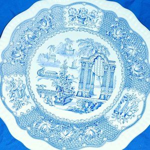 SPODE BLUE ROOM COLLECTION, REGENCY SERIES 'POGADA' 11- INCH PLATE